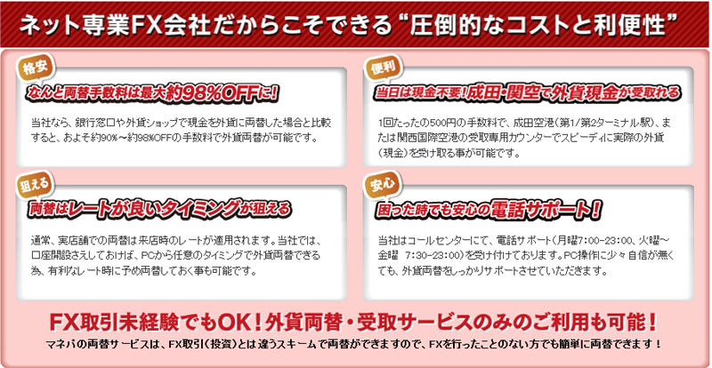 マネーパートナーズ 両替